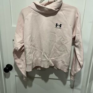 Under Armour Pink Cropped Long Sleeve Hoodie